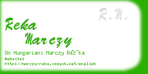 reka marczy business card